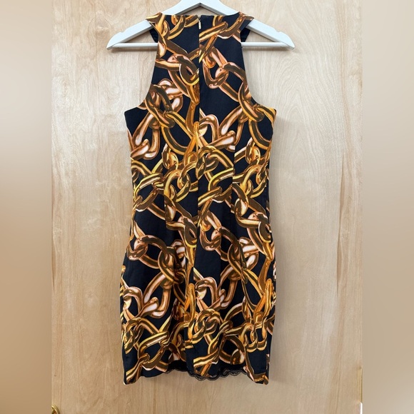 Trina Turk “Aptos” Chain Print Black and Brown Dress - Picture 10 of 15